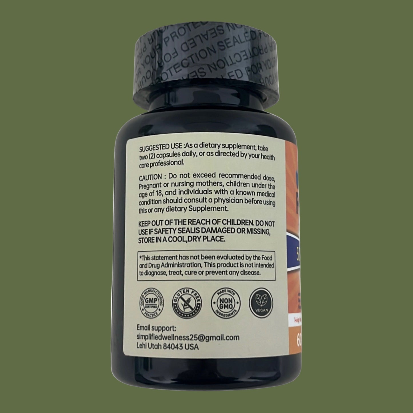 Simplified Wellness Digestive Health Probiotics 50 Billion CFUs 20 Strains.