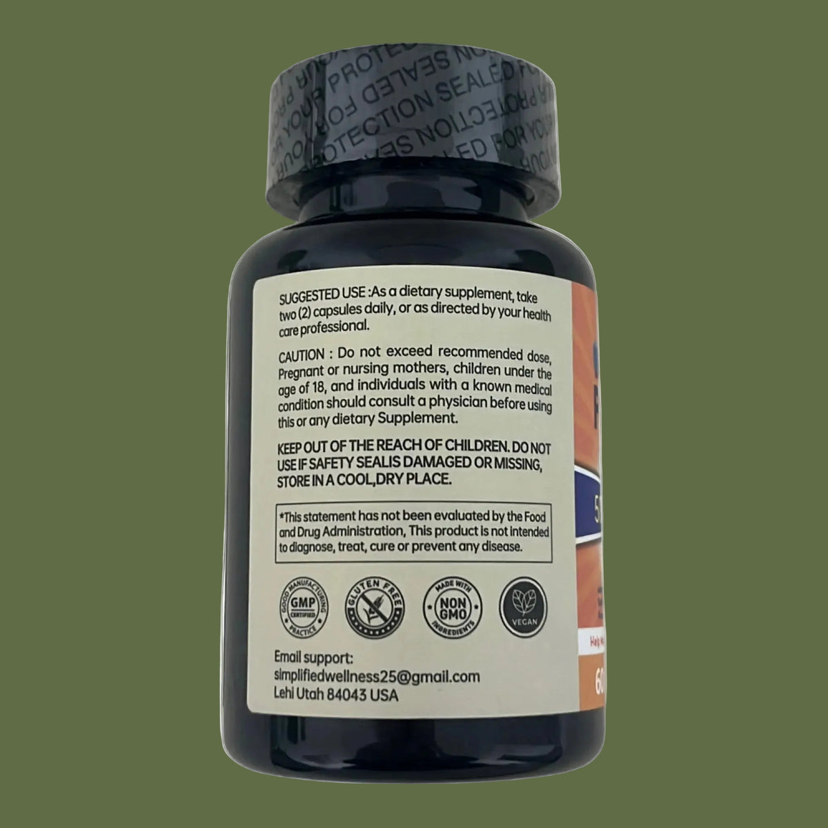 Simplified Wellness Digestive Health Probiotics 50 Billion CFUs 20 Strains.