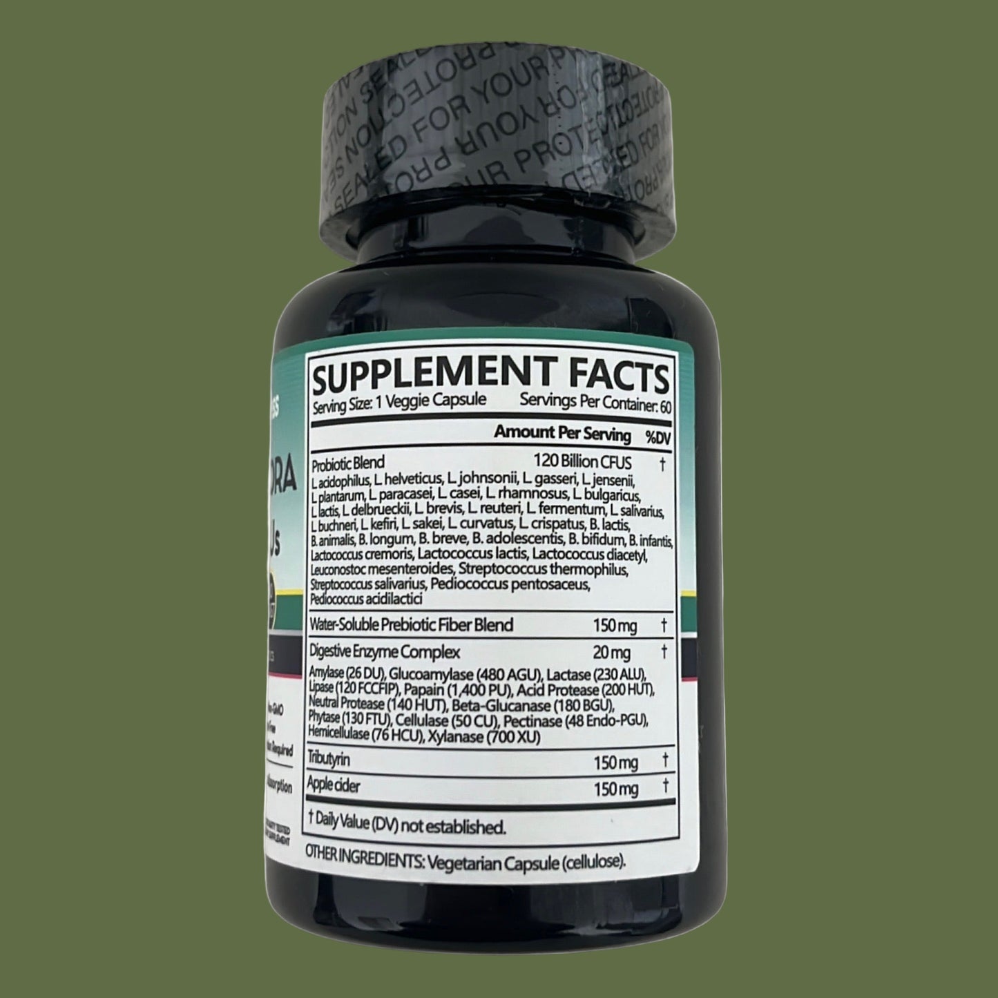 Simplified Wellness Intestinal Flora Probiotics 120 Billion CFUs 36 Strains.