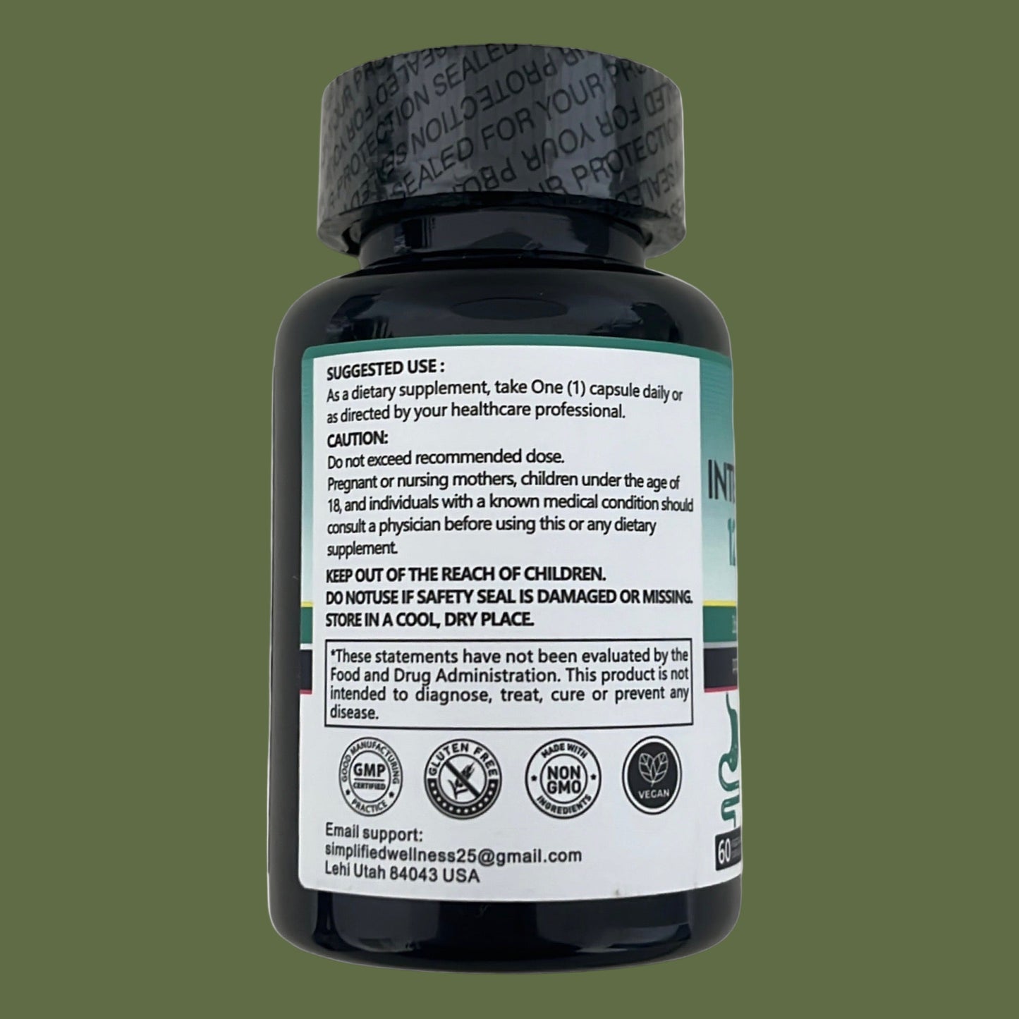 Simplified Wellness Intestinal Flora Probiotics 120 Billion CFUs 36 Strains.
