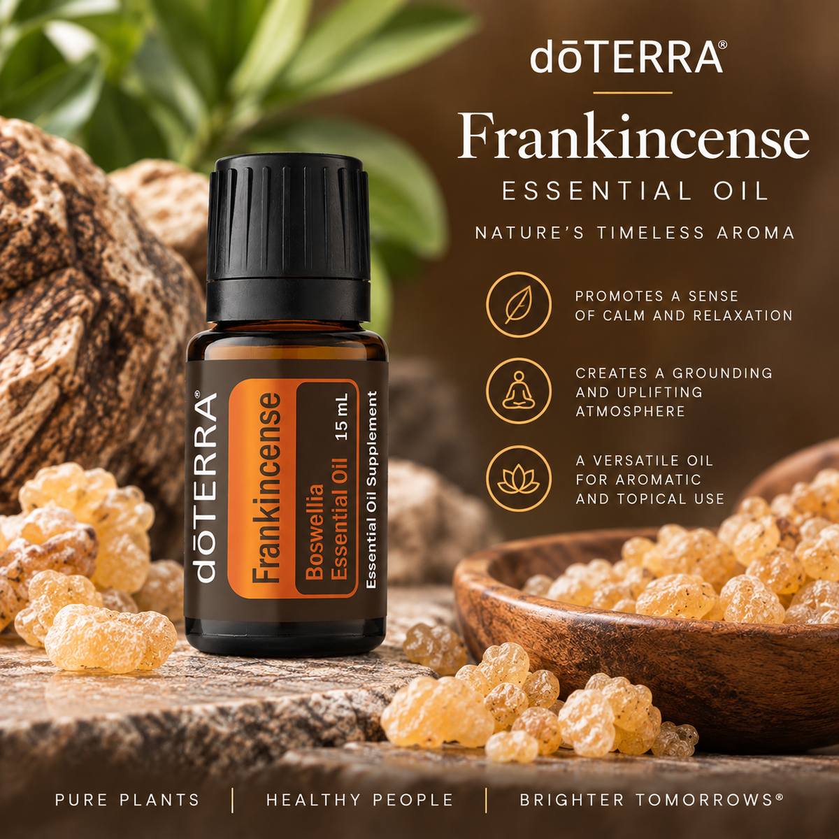doTERRA Frankincense Essential Oil 15ml with frankincense resin