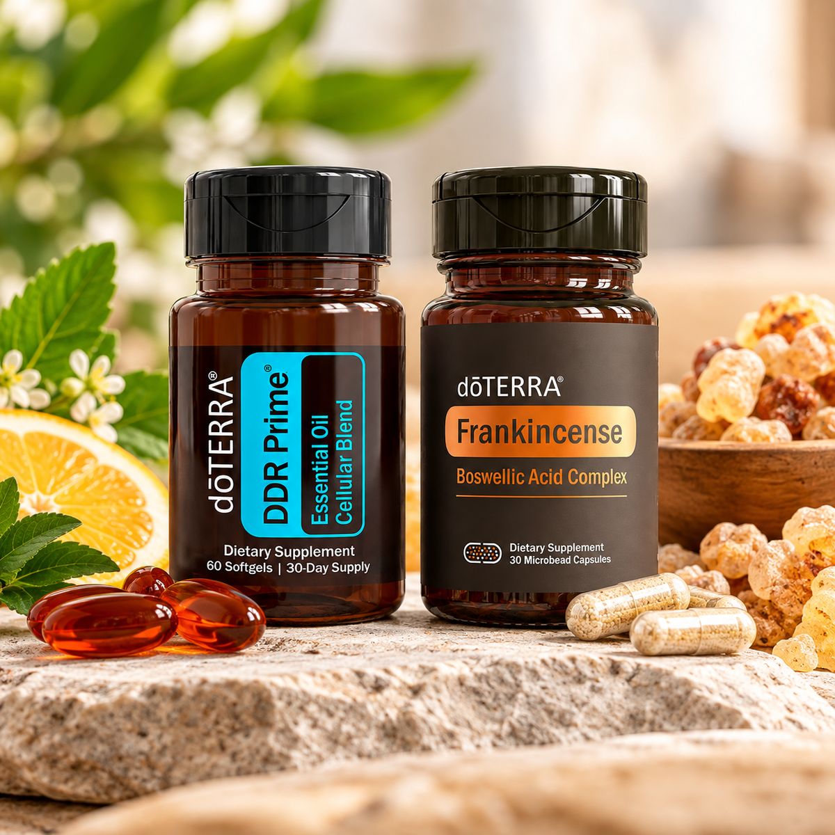 doTERRA DDR Prime and Frankincense Boswellic Acid Complex Cellular Support supplement bundle